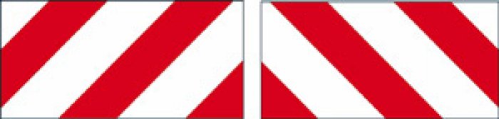 KIT 2 PZ PER TRASPORTI ECCEZIONALE ALLUMINIO RIFRANGENTE CL 2 FORMATO MM 600X300 (PAR7005)