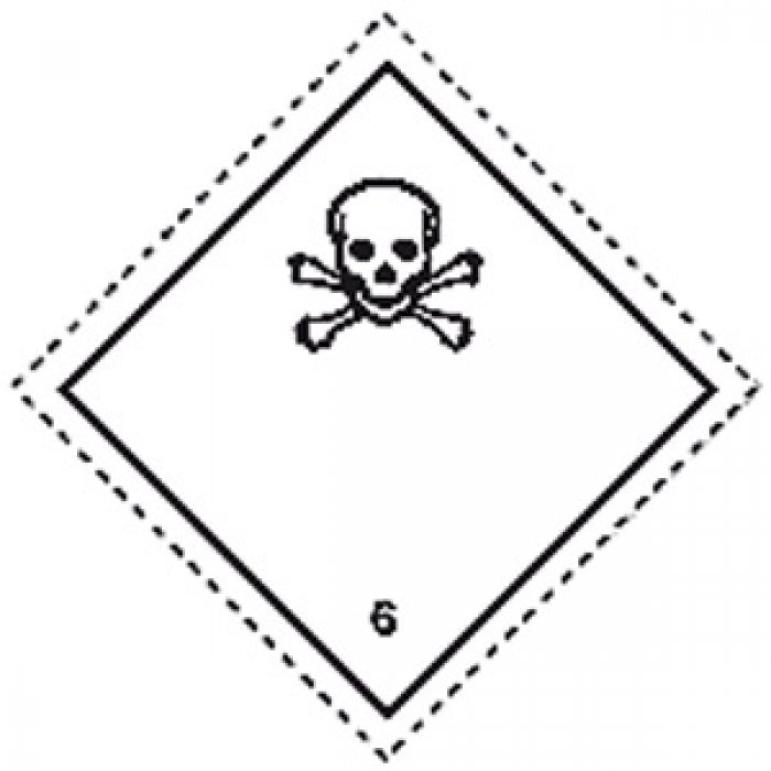 ETICHETTA AUTOADESIVA SOSTANZE TOSSICHE CLASSE 6.1 (PPA6102)