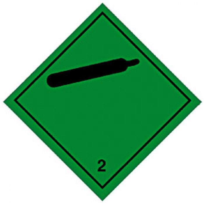 ETICHETTA AUTOADESIVA GAS COMPRESSI 2.2 (PPA6118)