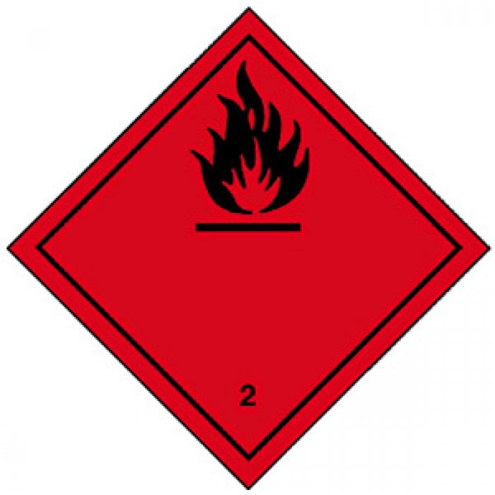 ETICHETTA AUTOADESIVA GAS INFIAMMABILI CLASSE 2.1 (PPA6129)