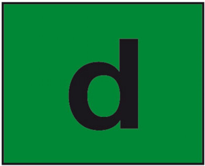 ETICHETTA AUTOADESIVA FORMATO 500X400 MM 'd' DEPERIBILI (PPA6136A)