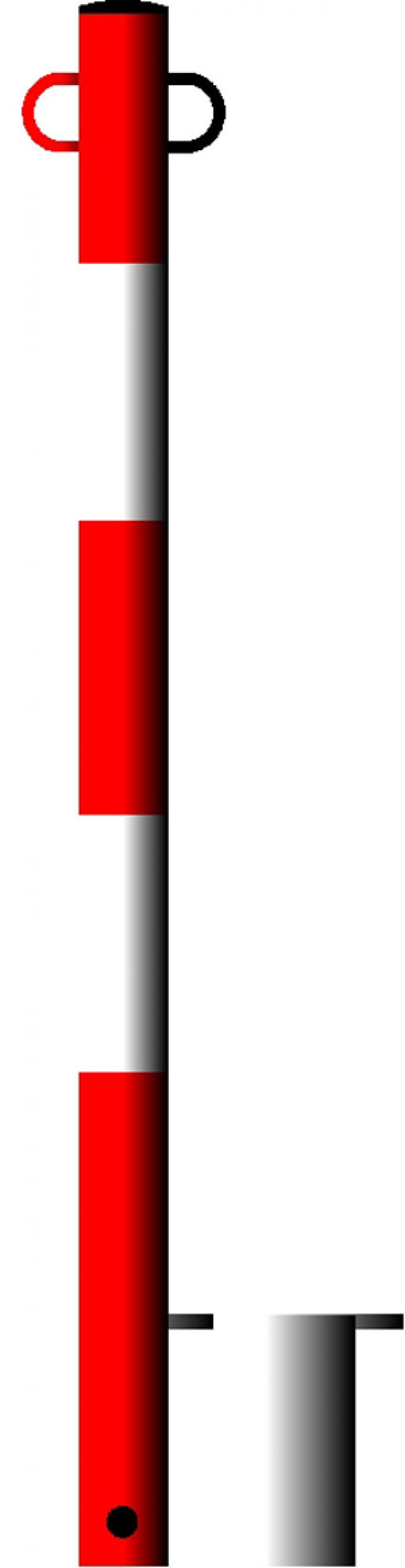 PALETTO PARAPEDONALE ESTRAIBILE BIANCO E ROSSO (PPE9048BR)