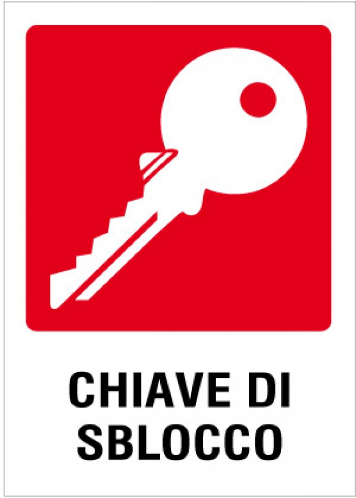 CHIAVE DI SBLOCCO (CON TESTO) PER INTERNI (R1688)