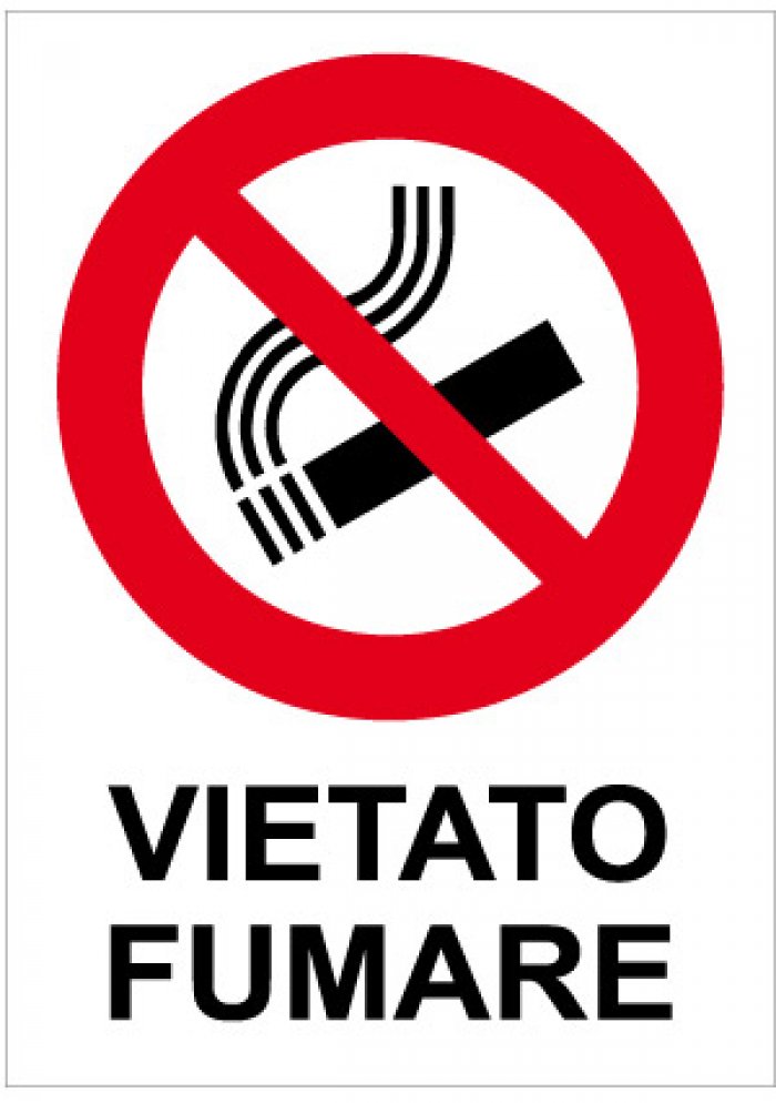 VIETATO FUMARE CON TESTO PER INTERNI (R559)