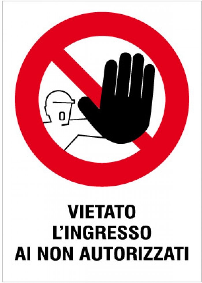 VIETATO L' INGRESSO AI NON AUTORIZZATI PER INTERNI (R561)