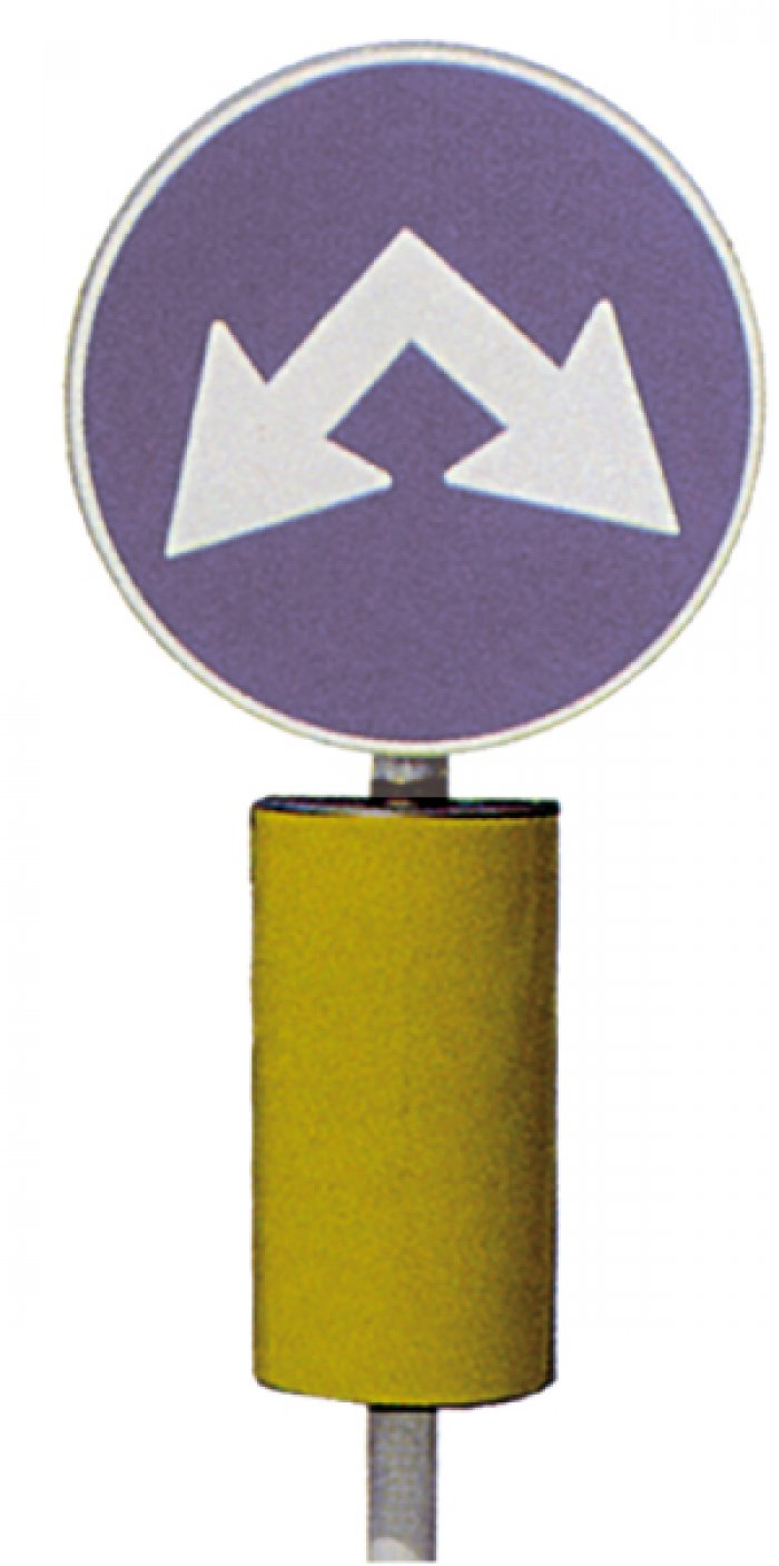 DELINEATORE SPECIALE DI OSTACOLO RIFRANGENTE CL.1 SEMICILINDRO FORMATO 45X50 CM (STA2472S)