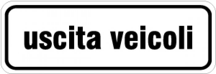 USCITA VEICOLI (TESTO) (STL1180)