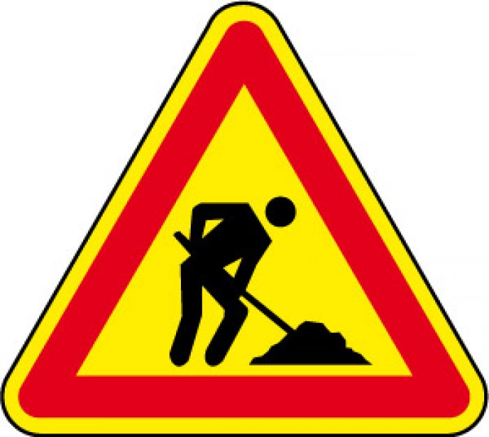 LAVORI IN CORSO FONDO GIALLO (STL1383)