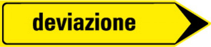 TABELLA LAMIERA SCATOLATO RIFRANG. MM 1300X300-SEGNALE DEVIAZIONE DX (STL1407DP)