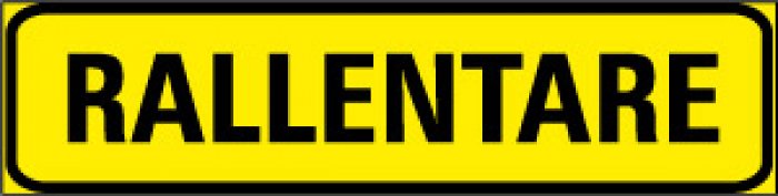 TABELLA LAMIERA SCATOLATO RIFRANG. MM 1000X250-RALLENTARE (STL1510N)