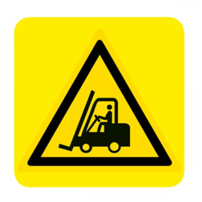 CARRELI IN MOVIMENTO (CON TESTO) NORMA UNI EN ISO 7010 (W014439)