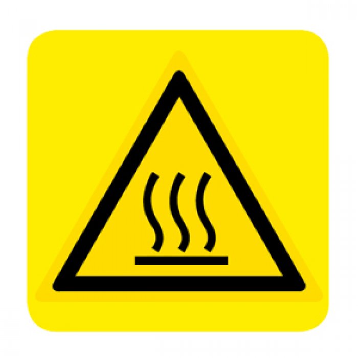 PERICOLO SUPERFICIE CALDA NORMA UNI EN ISO 7010 (W017012)