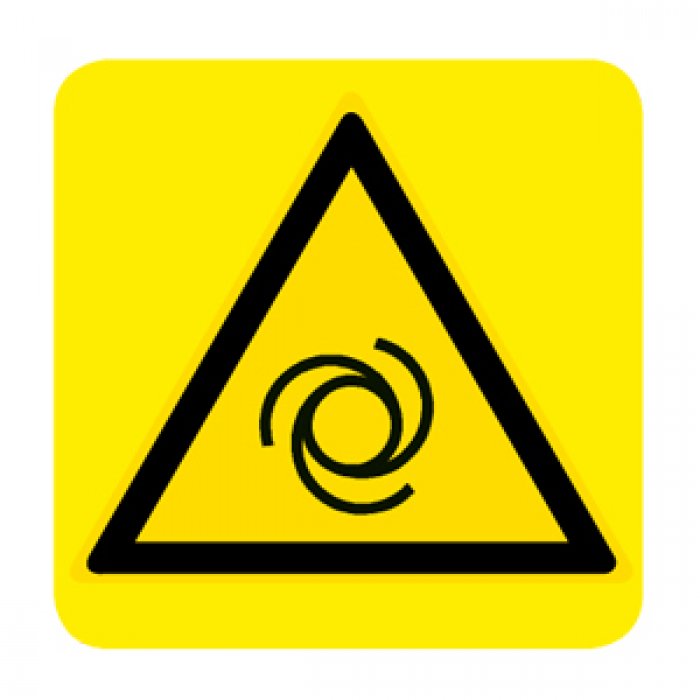 PERICOLO AVVIAMENTO AUTOMATICO NORMA UNI EN ISO 7010 (W018055)