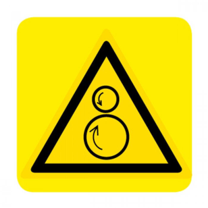 ORGANI IN MOVIMENTO (CON TESTO) NORMA UNI EN ISO 7010 (W025392)