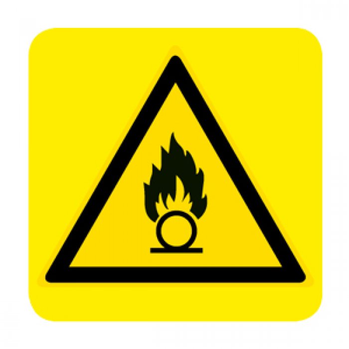 SOSTANZE COMBURENTI (CON TESTO) NORMA UNI EN ISO 7010 (W028330)