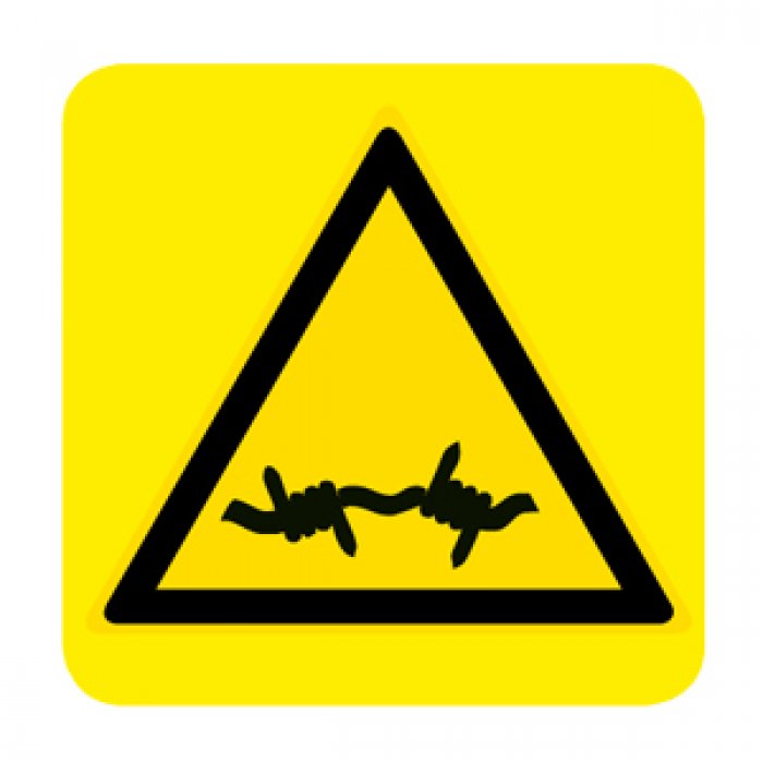 PERICOLO FILO SPINATO NORMA UNI EN ISO 7010 (W033052)