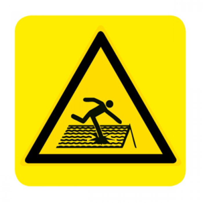 TETTO NON CALPESTABILE (CON TESTO) NORMA UNI EN ISO 7010 (W036475)