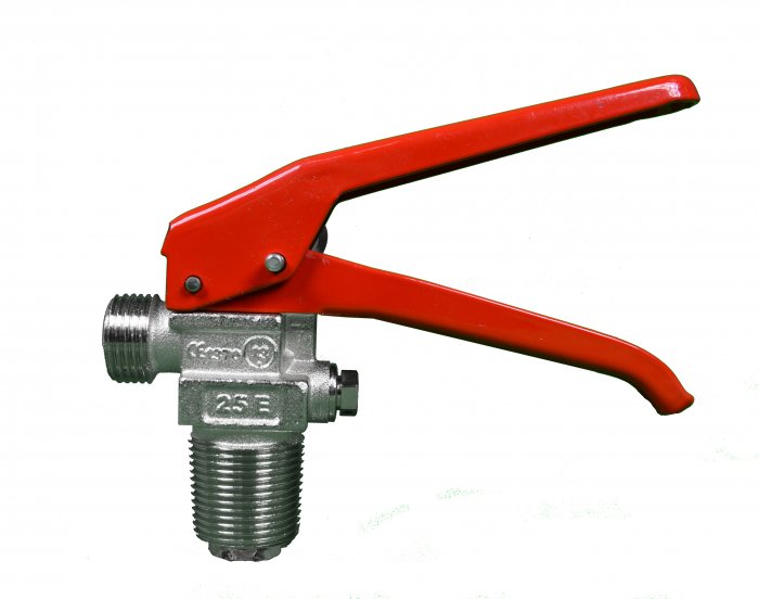 VALVOLA KG. 2/5 PER CO2 CONICA CON LEVA ROSSA