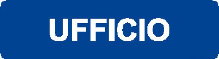 CARTELLO IN ALLUMINIO FORMATO MM 350X120 UFFICIO (2044)