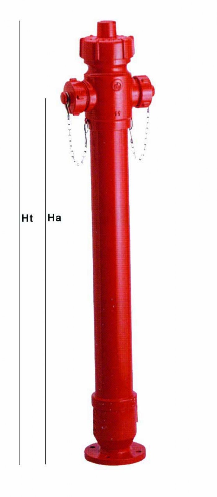IDRANTE SOPRASUOLO CON 2 SBOCCHI  MONOTUBO A NORMA UNI 14384 CON COLONNA IN ACCIAIO (0778)