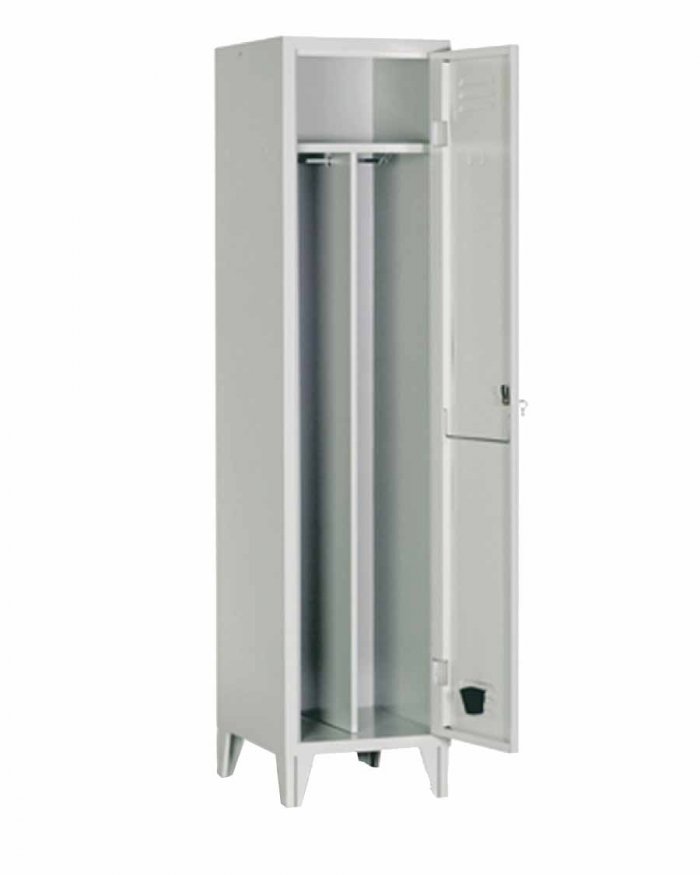ARMADIO PER SPOGLIATOIO GRIGIO 1 POSTO CON DIVISORIO SPORCO/PULITO (10098)