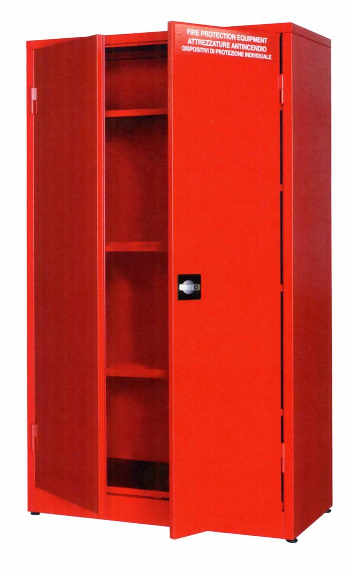 ARMADIO ATTREZZATURA ANTINCENDIO 2 ANTE CIECHE + 4 RIPIANI (1346)