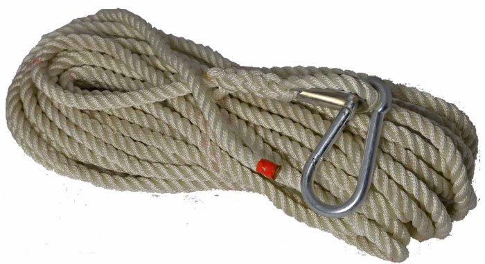 FUNE IN POLIESTERE MT. 20 DIAMETRO MM. 12 + 1 REDANCIA + 1 MOSCHETTONE (7984)