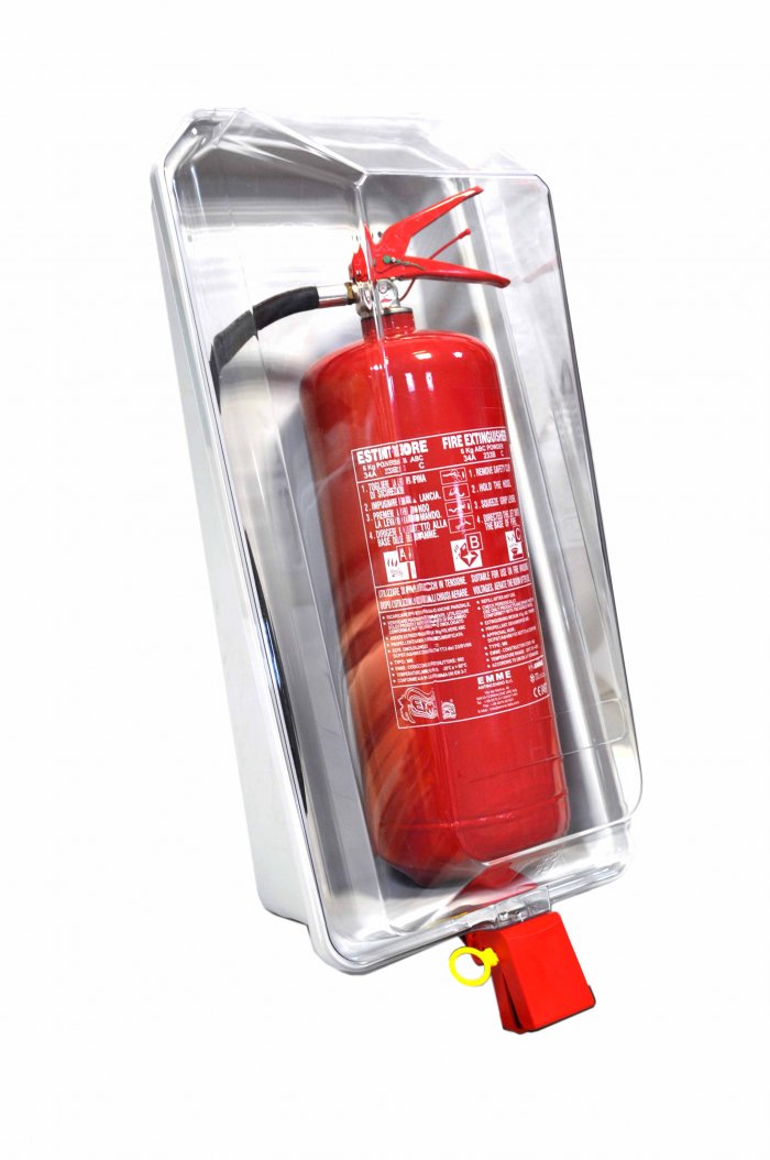 CASSETTA PORTA ESTINTORE 6 KG IN PVC TRASPARENTE 'ELEGANCE'  (9373)