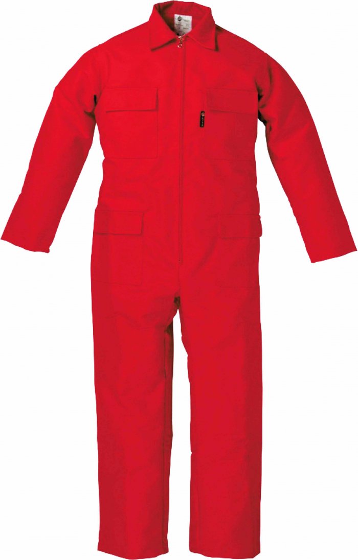 TUTA CE II CATEGORIA UNI EN ISO 11612:2009  COLORE ROSSO 100% ARAMIDE 185 g/mq (9633)