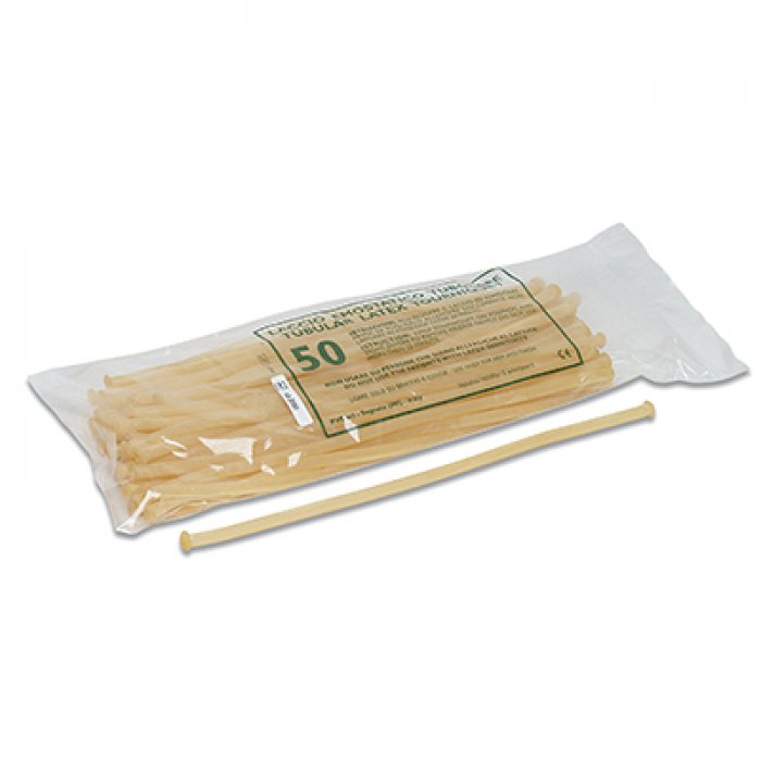 50 LACCI EMOSTATICI TUBOLARI IN LATTICE  (LAC187)