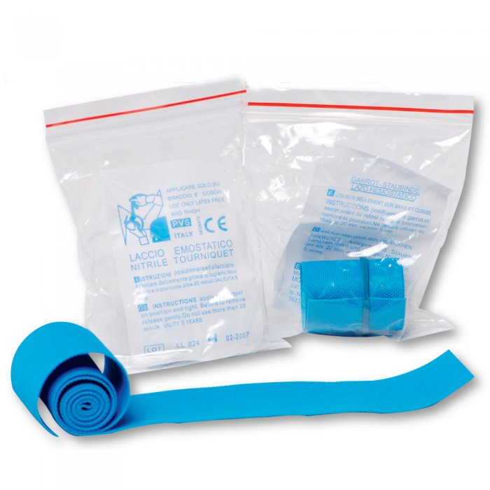 LACCIO EMOSTATICO PIATTO IN NITRILE (LATEX FREE) (LAC190)