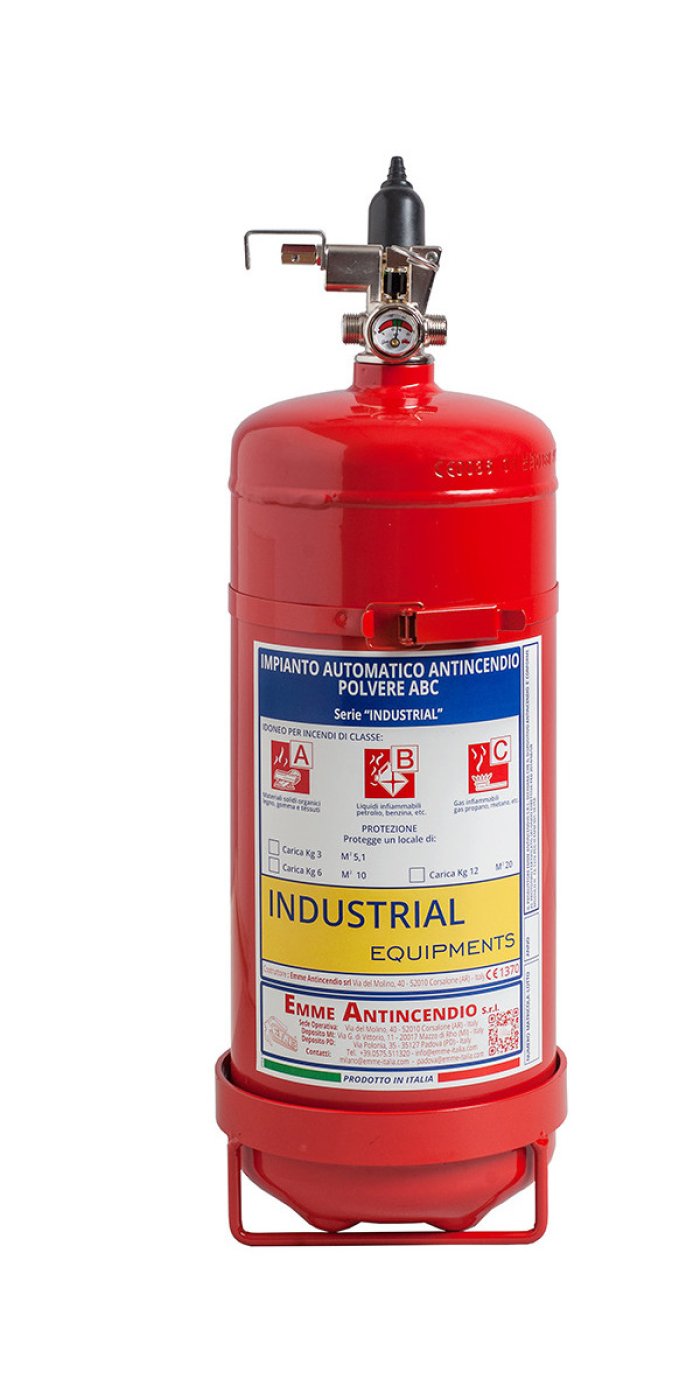Impianto Antincendio Automatico Kg 3 Polvere - "Serie Industrial" -  Modello 11039