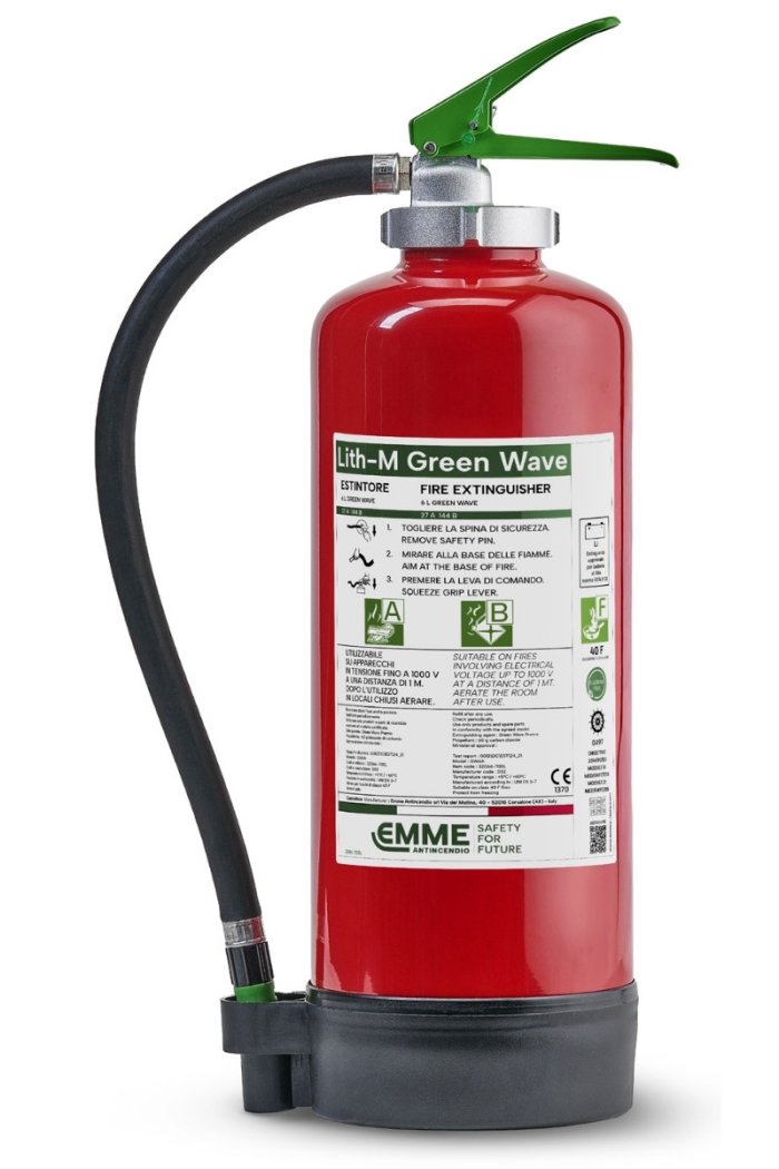6-Liter Fluorine-Free Foam Portable Fire Extinguisher “Green Wave” – Model 32066-710L – GW6AI