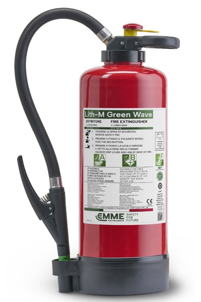 6-Liter Fluorine-Free Foam Portable Fire Extinguisher “Green Wave” – Model 32066-711L – GW6AI