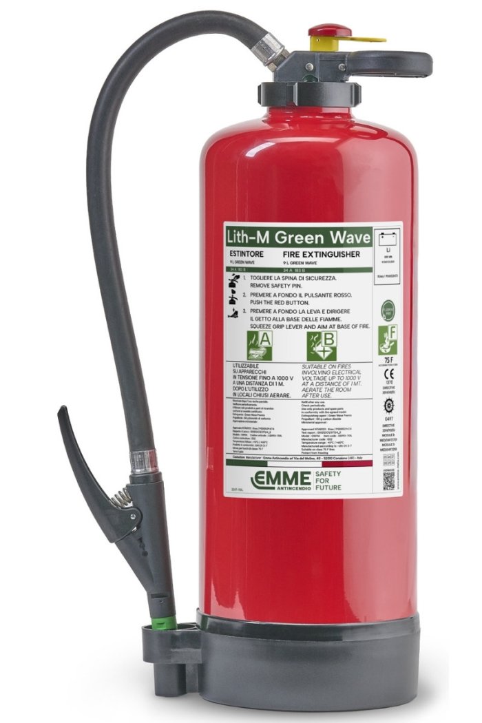 9-Liter Fluorine-Free Foam Portable Fire Extinguisher “Green Wave” – Model 32093-701L – GW9A