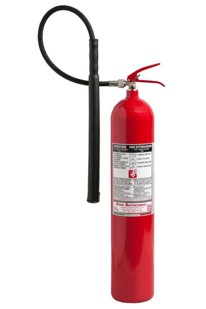Estintore Kg 5 CO2 - UNI EN 3-7 - Modello 23058-32