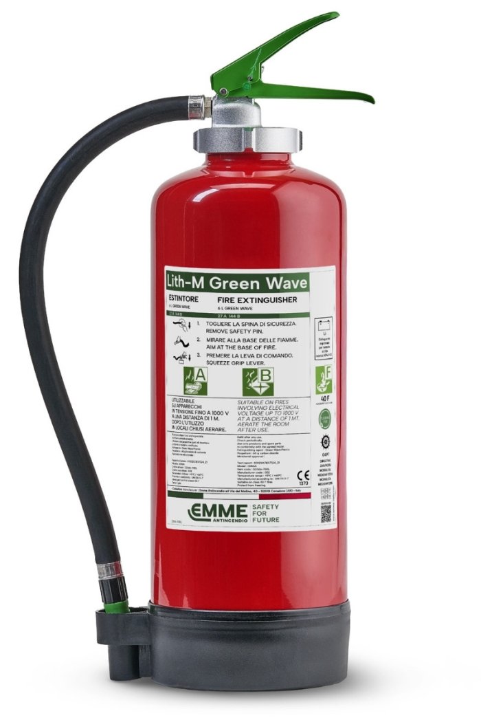 6-Liter Fluorine-Free Foam Portable Fire Extinguisher “Green Wave” – Model 32066-700L – GW6A