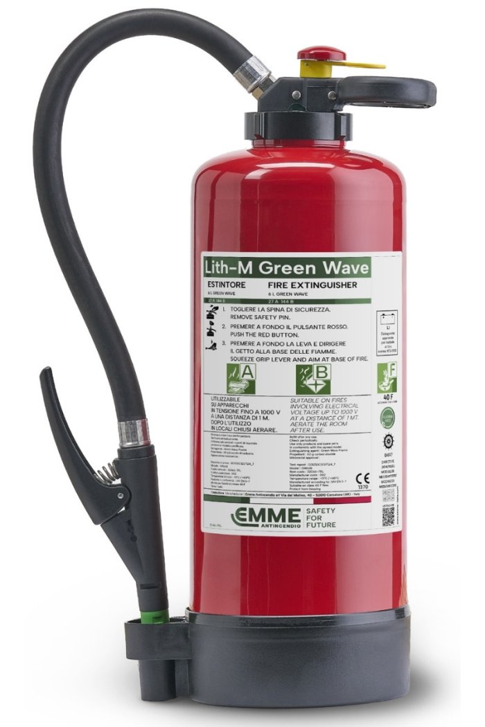 6-Liter Fluorine-Free Foam Portable Fire Extinguisher “Green Wave” – Model 32066-701L – GW6A