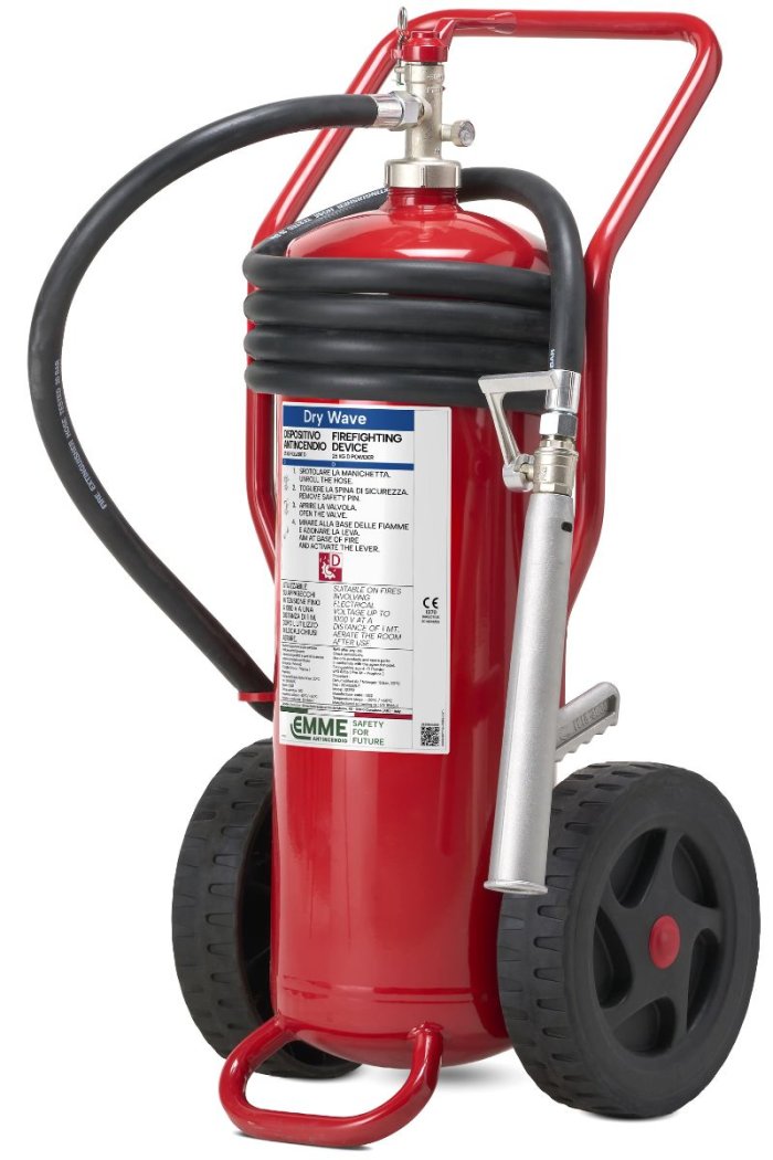 Wheeled Fire Extinguisher - 25 Kg D Powder - Code 12259