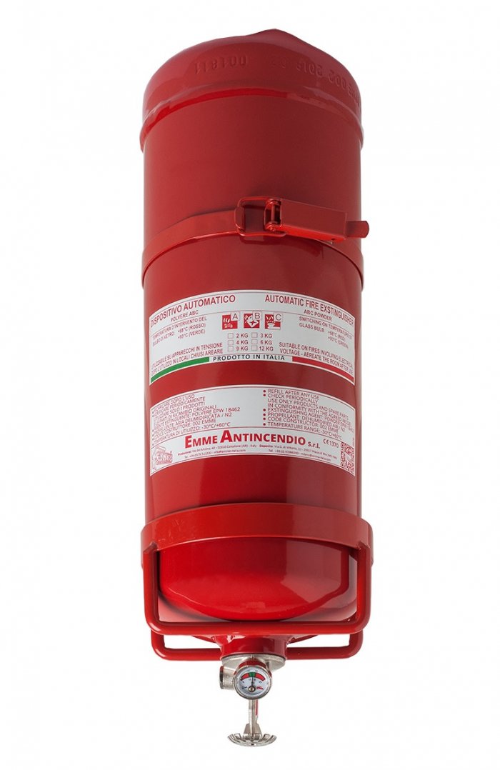 3 Kg Sistema de extinción de incendios automático de polvo - PED EN 3-7 - Modelo: 13039-1