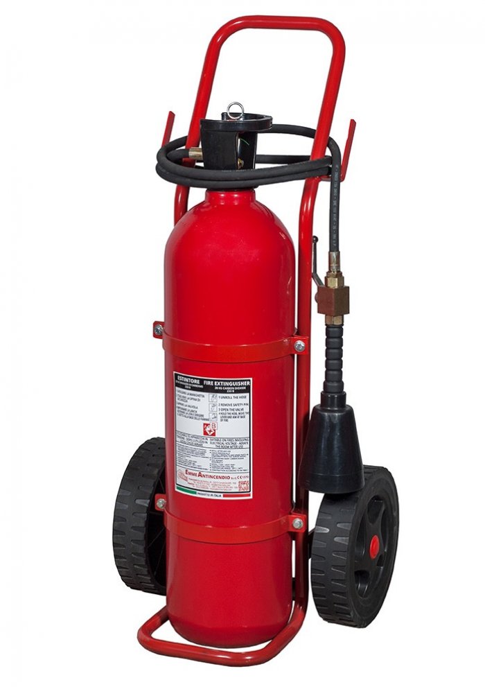 20 kg Co2 Wheeled Fire Extinguisher MED 2014/90/UE Code 14204 
