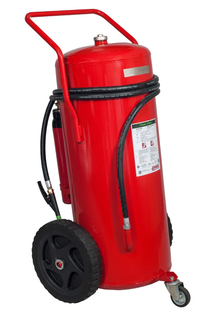 Estintore Carrellato 19158-701 - GW150A a Schiuma Senza Fluoro Green Wave da 150 Litri pressurizzato al momento dell'uso