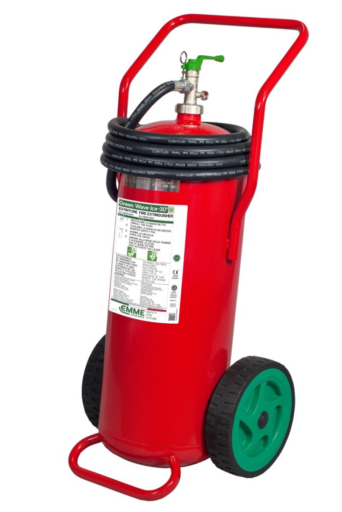 Estintore Carrellato 19508-450 - GW50P-30 a Schiuma Senza Fluoro Green Wave Ice -30°C da 50 Litri