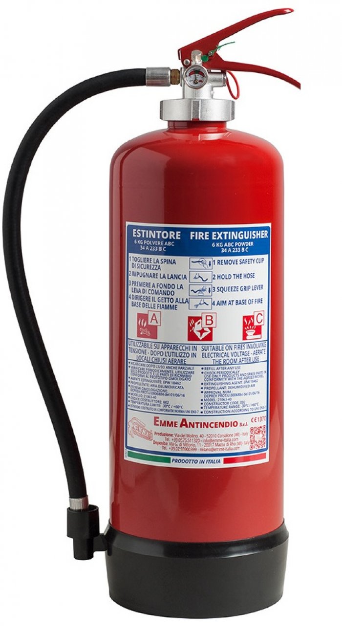 Details about   Gloria F 6 GX Powder Extinguishers Fire 6 KG Abc 55A 233B=15LE din EN3 