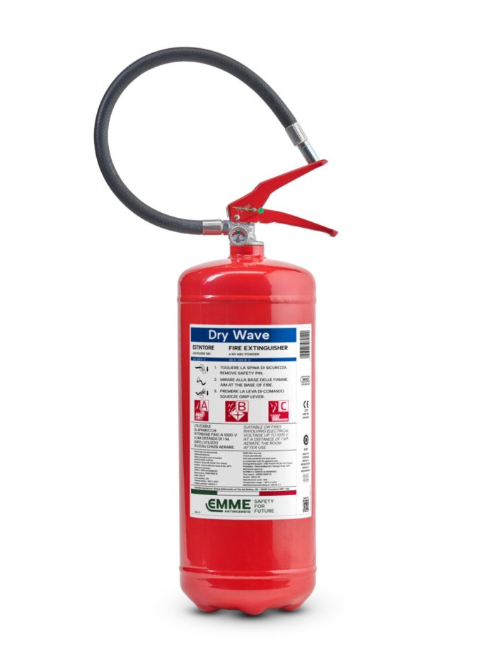 Estintore kg 6 Polvere - Codice 21063-51 - 34A 233BC - UNI EN 3-7