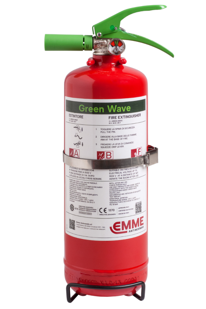 Estintore Portatile 2 L Schiuma "Green Wave" - Modello 22020-600 - GW2P