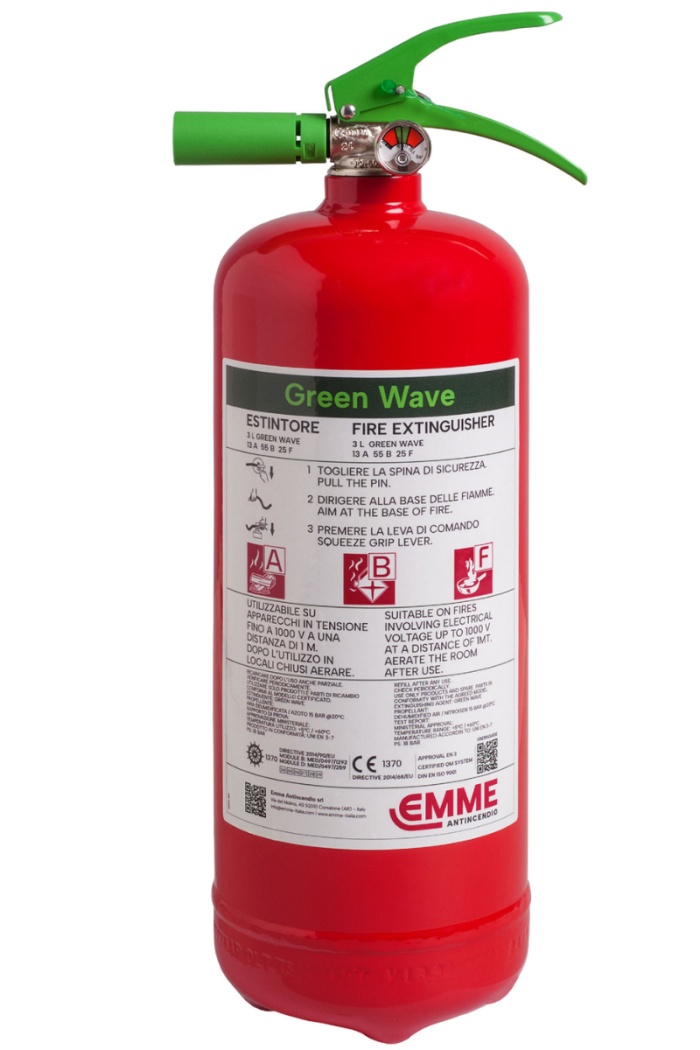Estintore Portatile 3 L Schiuma "Green Wave" 22031-603 - GW3P