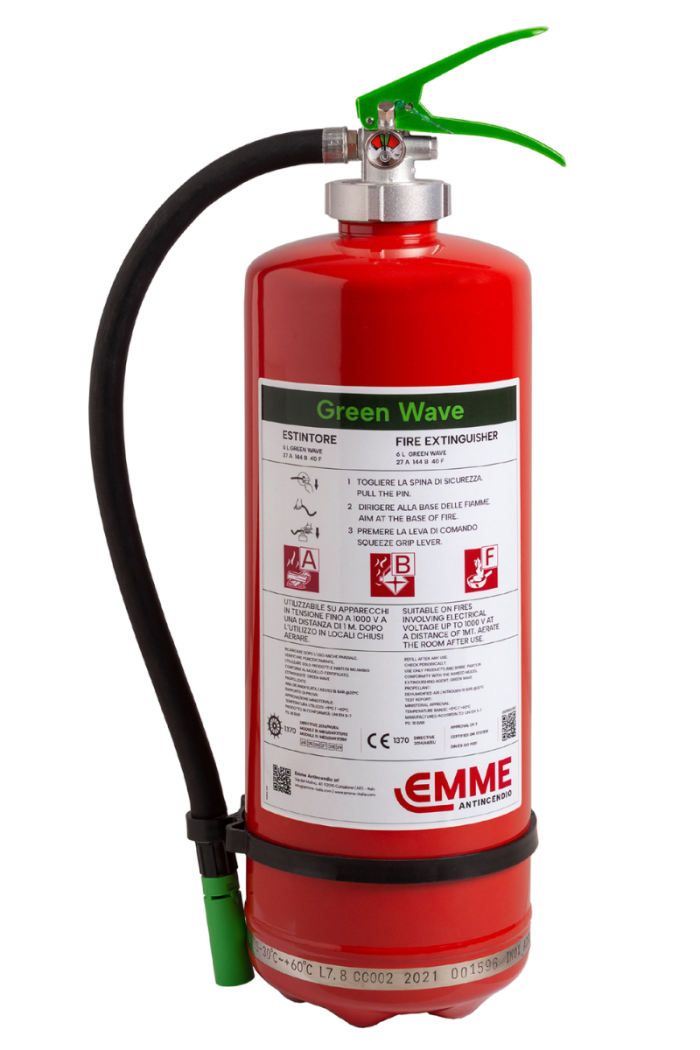 Portable Fire Extinguisher 6 L Foam "Green Wave" 27 A 144 B 40 F