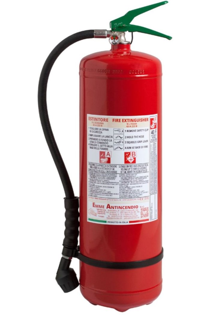 Estintore L 9 Schiuma - 43A 233B - 40F - Modello 22094