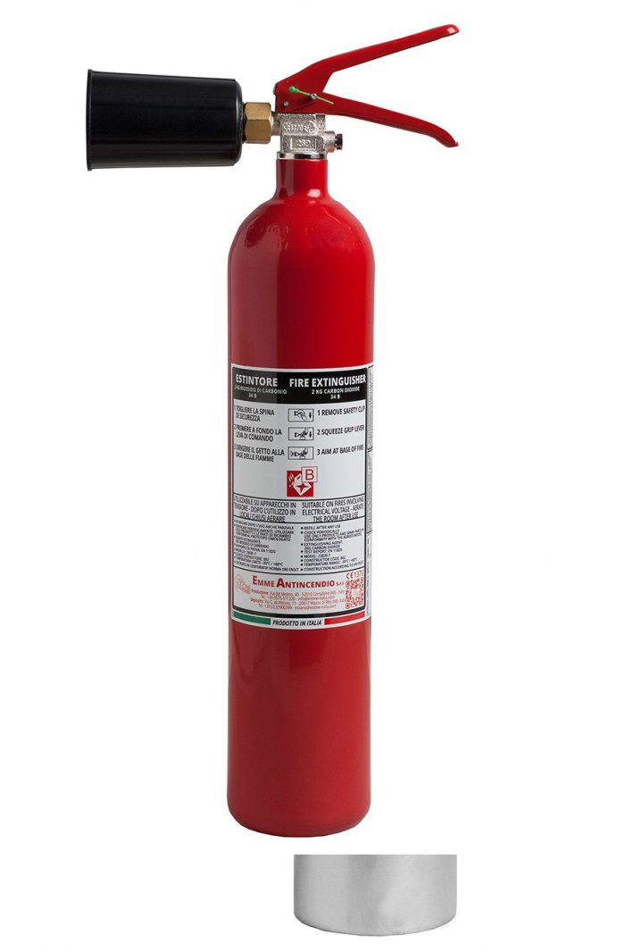 2 Kg Co2 Fire Extinguisher EN3/7 PED 2014/68/EU - Model 23020-7